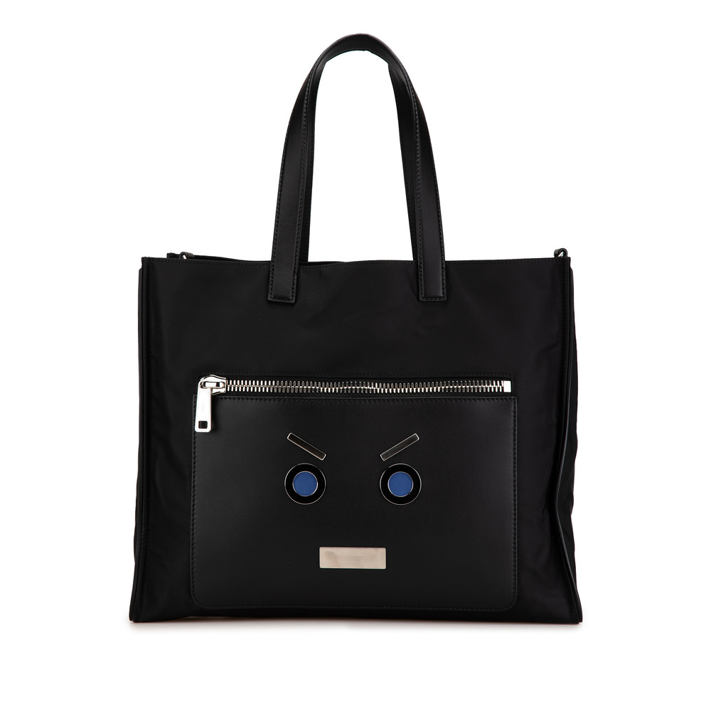 Pre-Loved Fendi Large Nylon Fendi Faces Tote